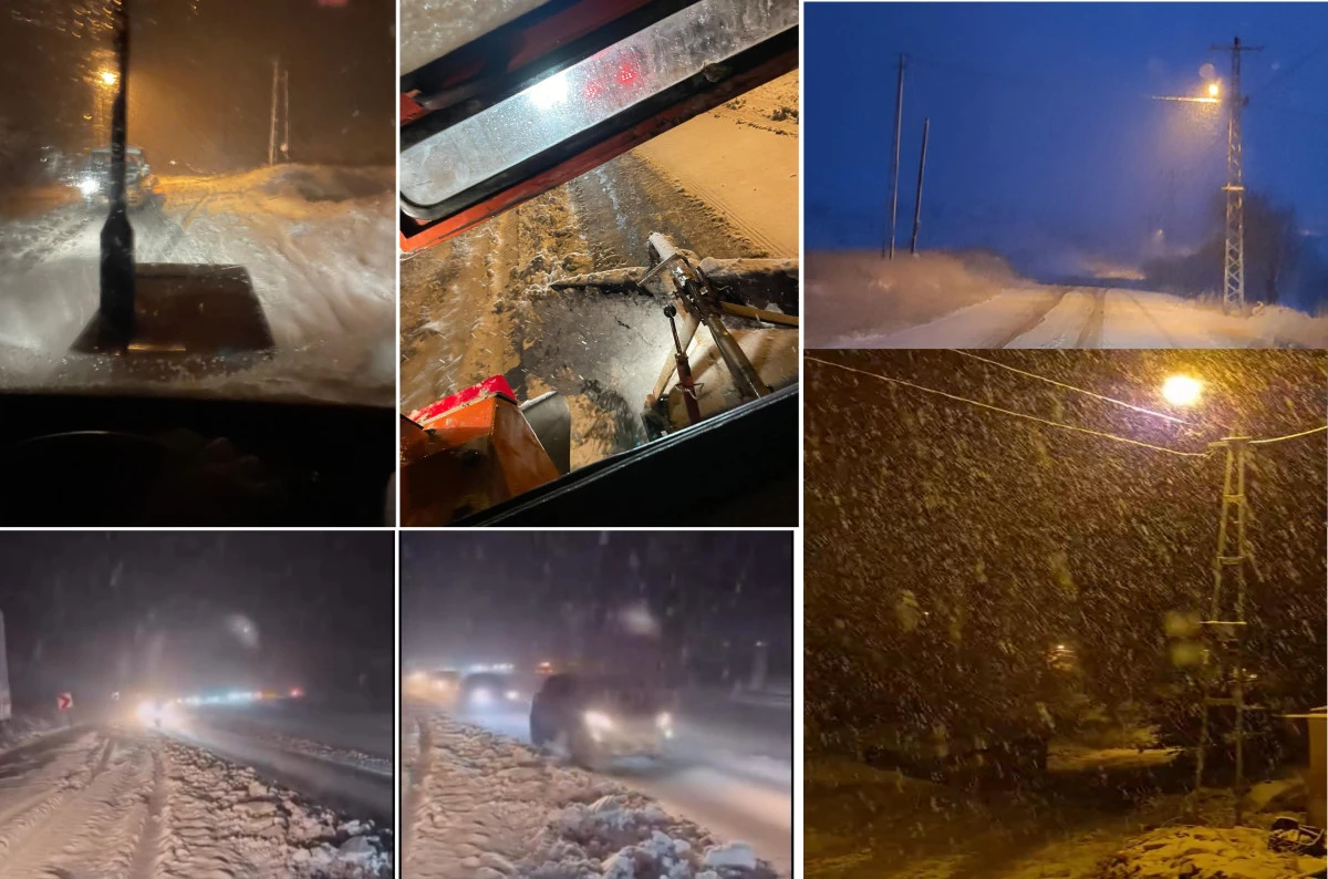 Darende’de Kar Zorluyor