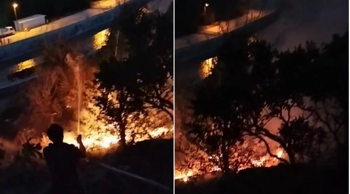 Vatandaş Hortumlarla Yangını Söndürdü