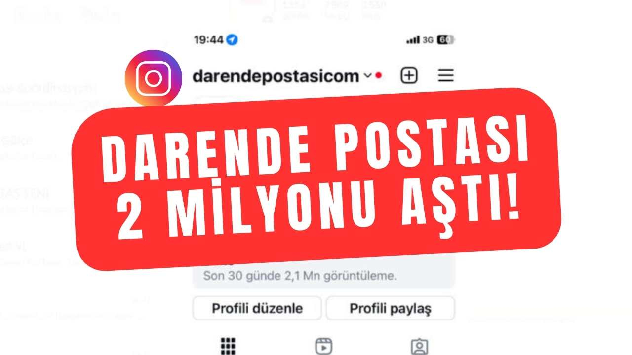Darende Postası Sosyal Medya Erişimi 2 Milyonu Aştı!