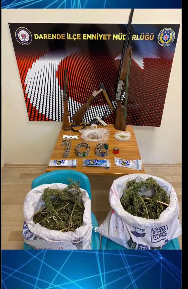 Darende’de esrardan 8 gözaltı