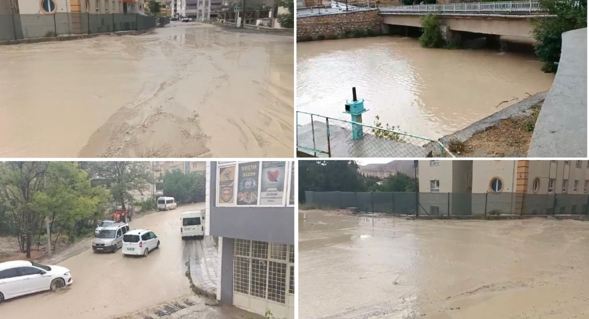 Sağanak yağış, taşkınlara neden oldu