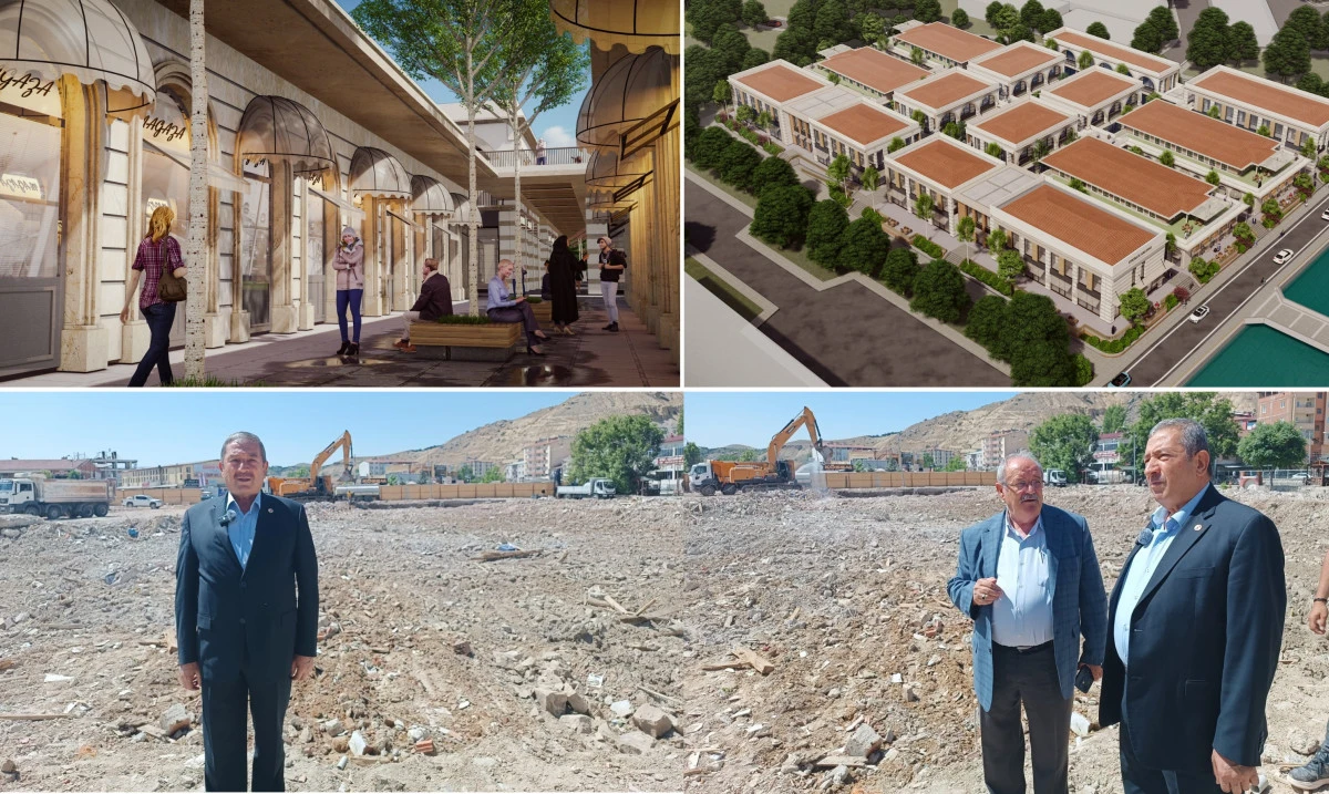 Yeni Çarşı Temeline İlk Kazma Vuruldu